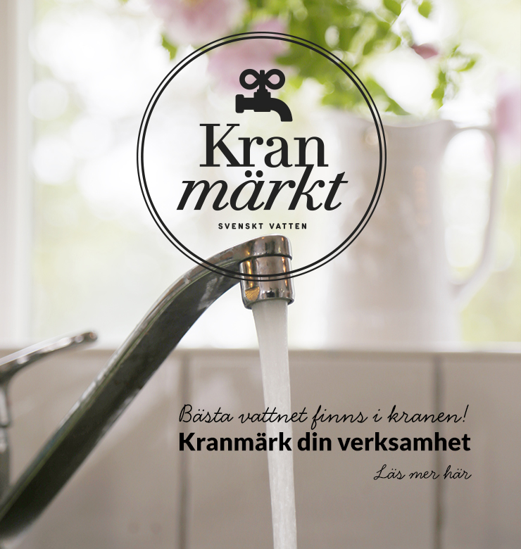 Vattenkran med Kranmärkt-logotyp